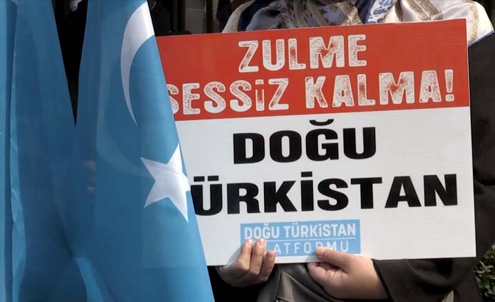 Diyarbakırda Doğu Türkistandaki kadınlar için basın açıklaması