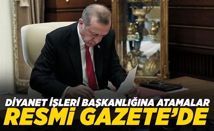 Cumhurbaşkanı Erdoğan, Diyanet İşleri Başkanlığına üst düzey atamalar gerçekleştirdi
