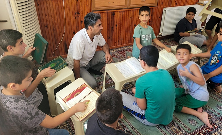 Tatili sonrası çocuklar Kuran kurslarına yeniden kavuşmanın sevincini yaşıyor
