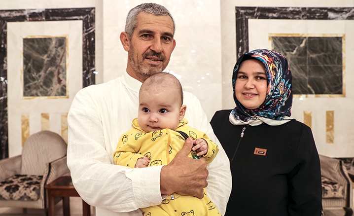 Türkiyeden bu yıl bir yaşın altında beş bebek ailesiyle kutsal topraklarda